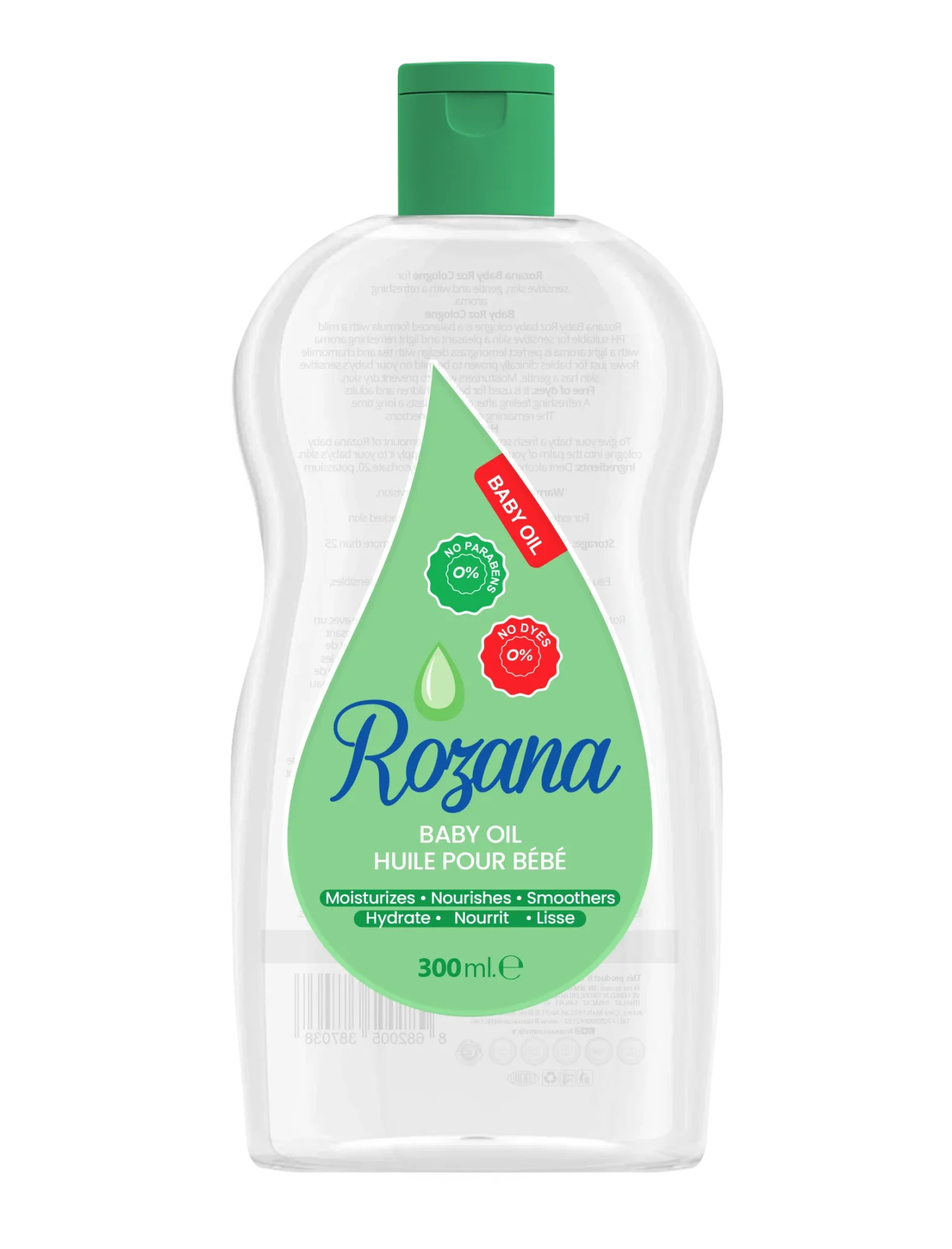 BABY ROZ BABY OIL – GREEN – 300 mL