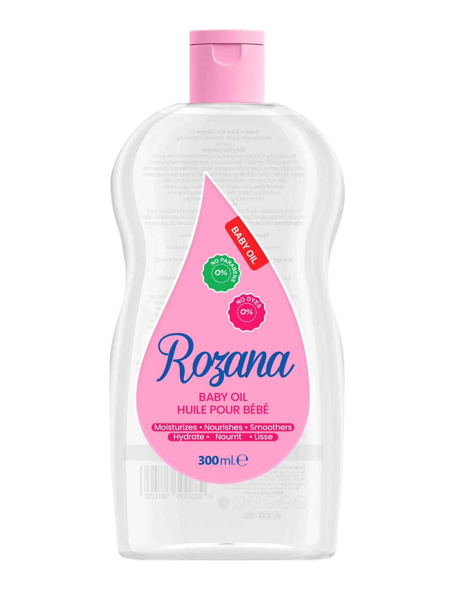 BABY ROZ BABY OIL – PINK – 300 mL