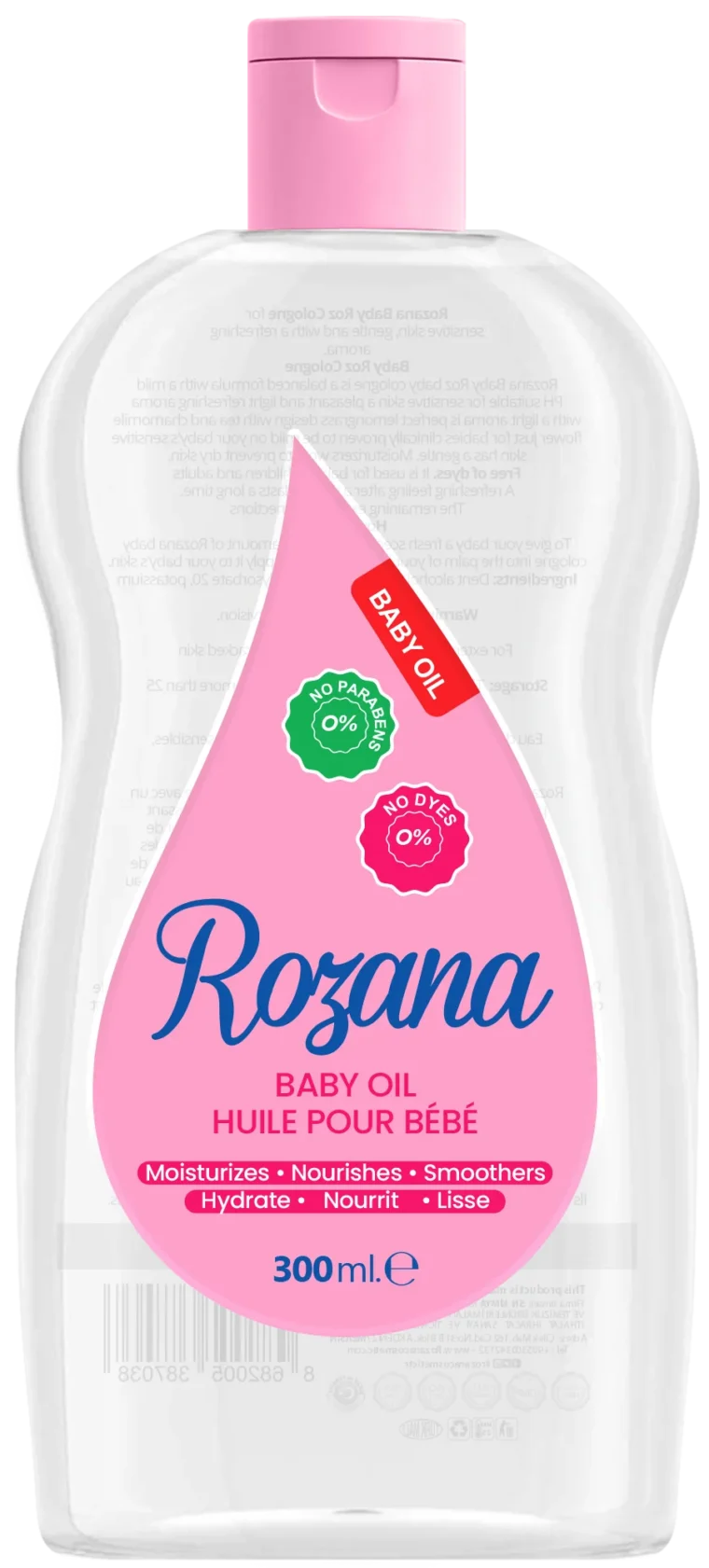 BABY ROZ BABY OIL – PINK – 300 mL