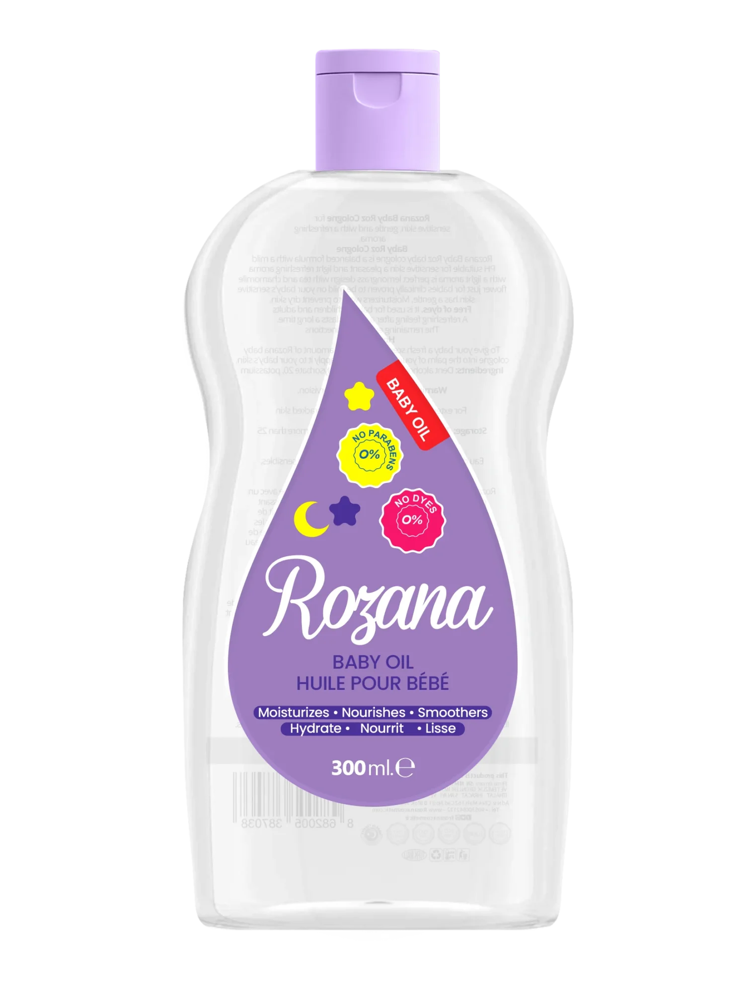 BABY ROZ BABY OIL – PURPLE – 300 mL