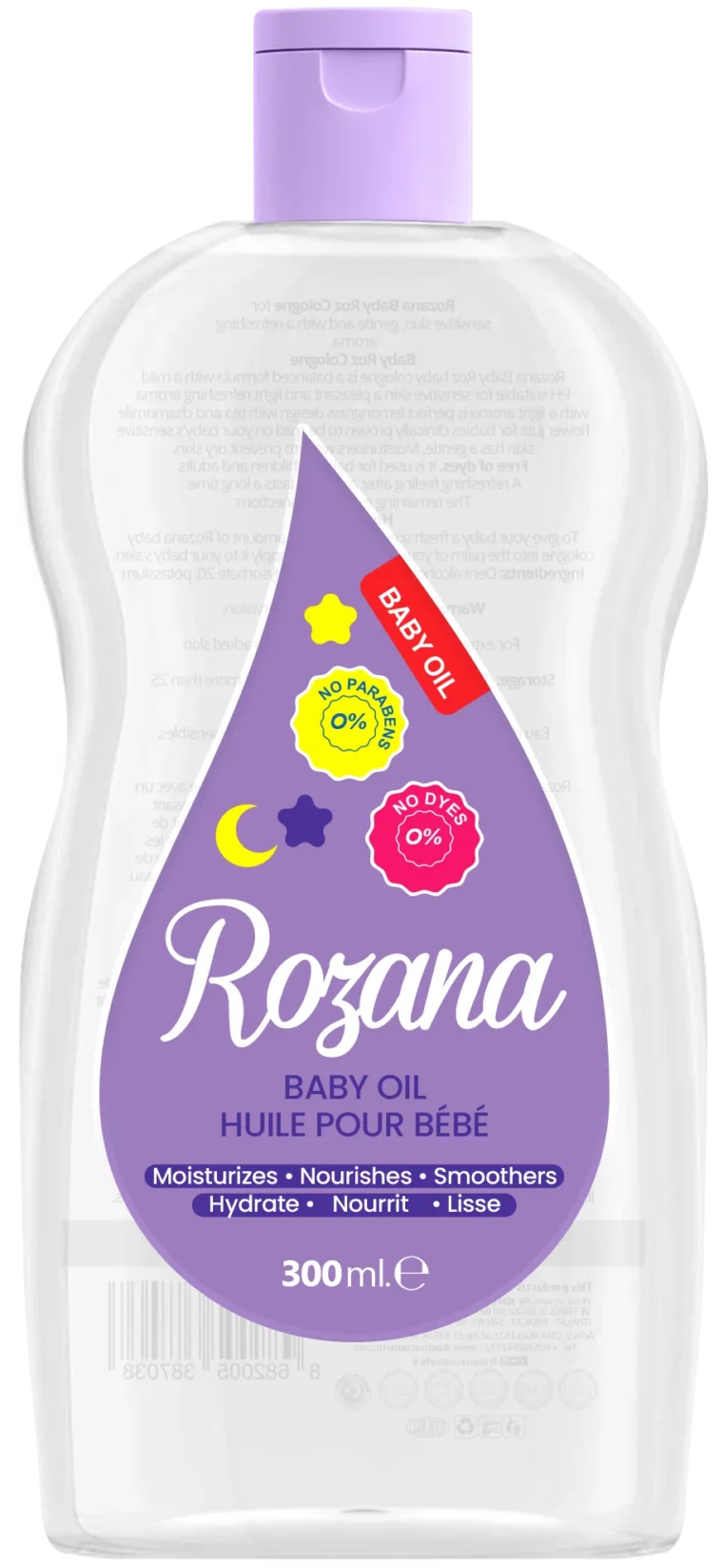 BABY ROZ BABY OIL – PURPLE – 300 mL
