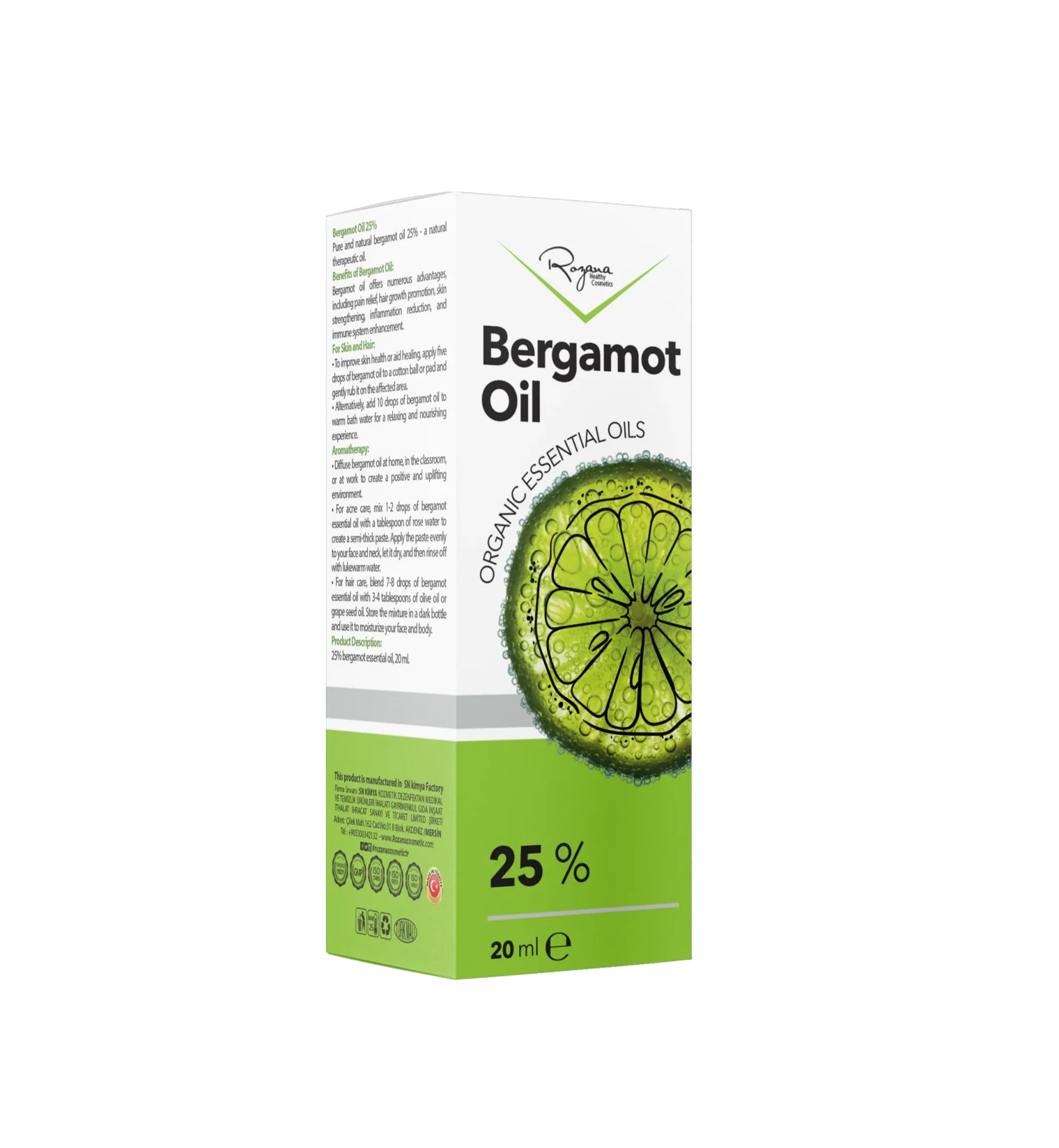ROZANA BERGAMOT OIL 25%