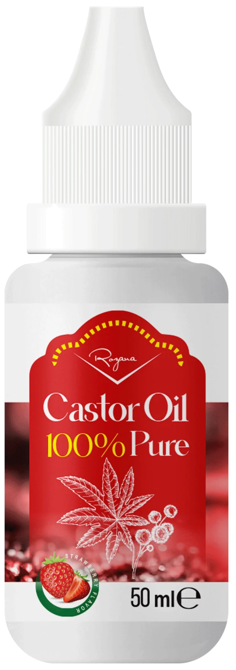 ROZANA CASTOR OIL – STRAWBERRY – 50 mL