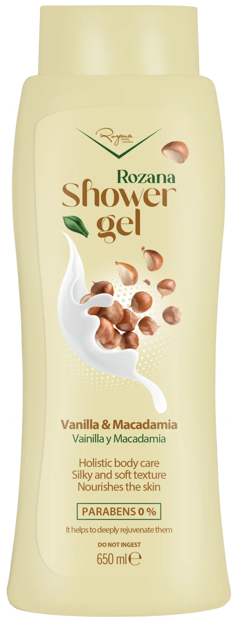 ROZANA SHOWER GEL – VANILLA & MACADAMIA