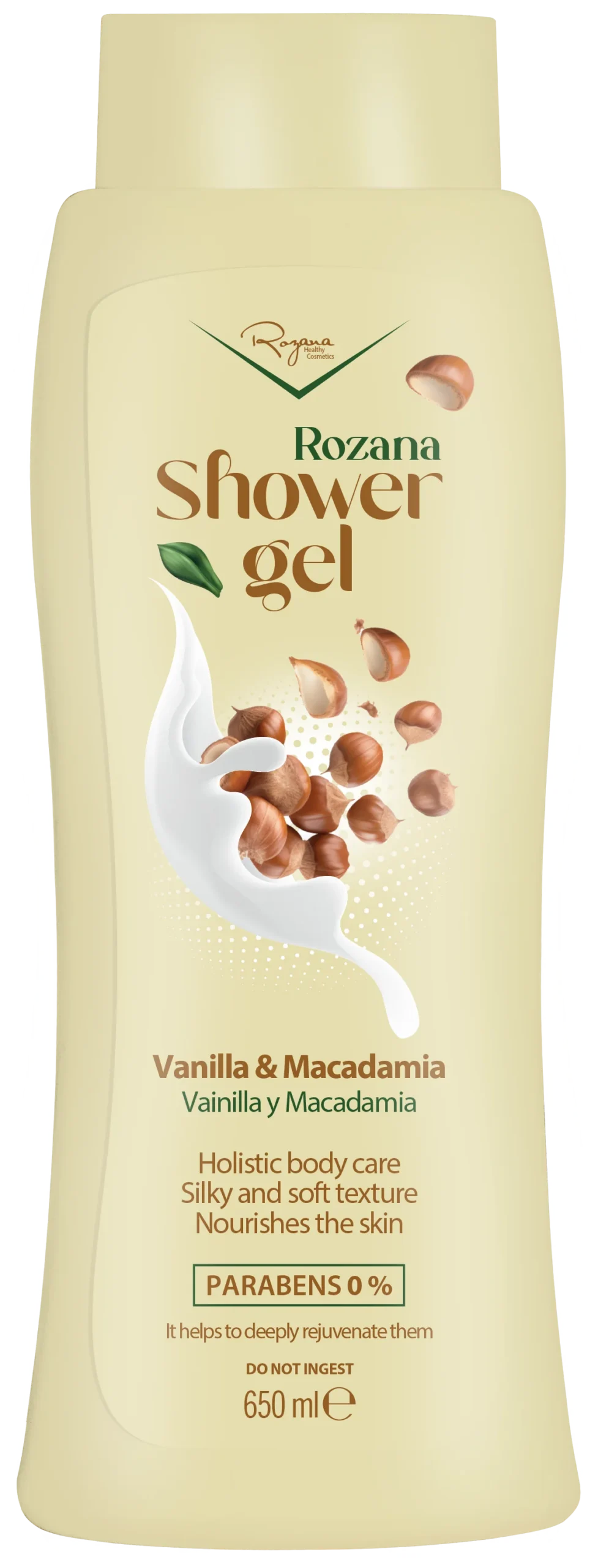 ROZANA SHOWER GEL – VANILLA & MACADAMIA