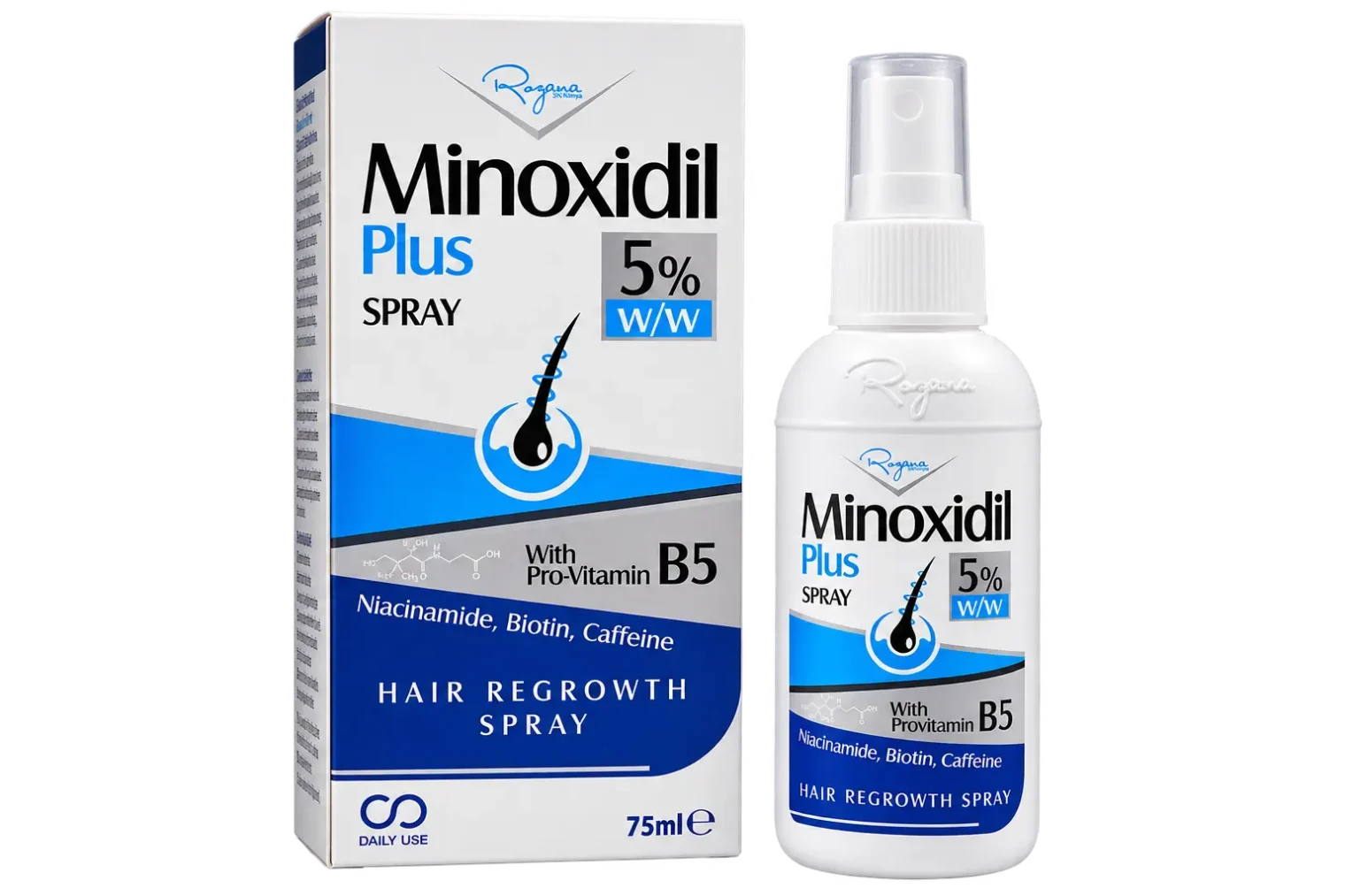ROZANA MINOXIDIL PLUS SPRAY 5% – 75 mL