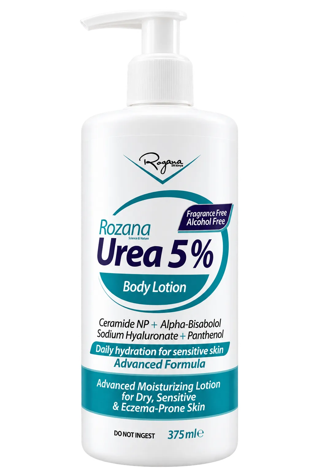 ROZANA UREA BODY LOTION 5% – FRAGRANCE FREE – 375 mL