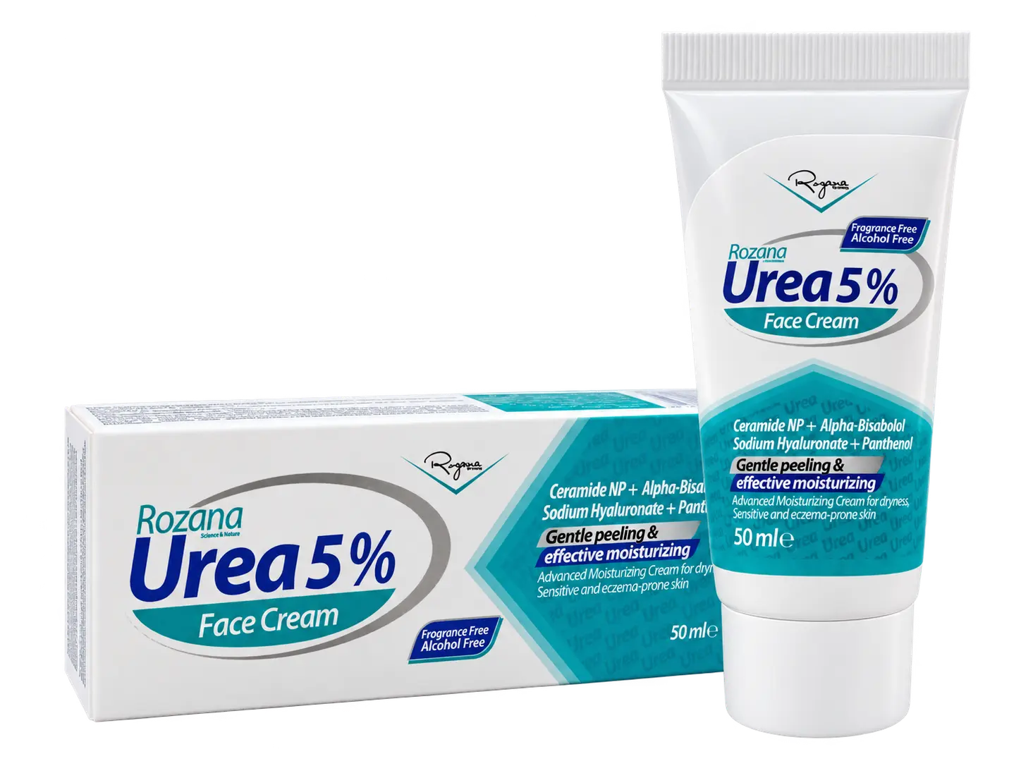 ROZANA UREA FACE CREAM 5% – FRAGRANCE FREE – 50 mL