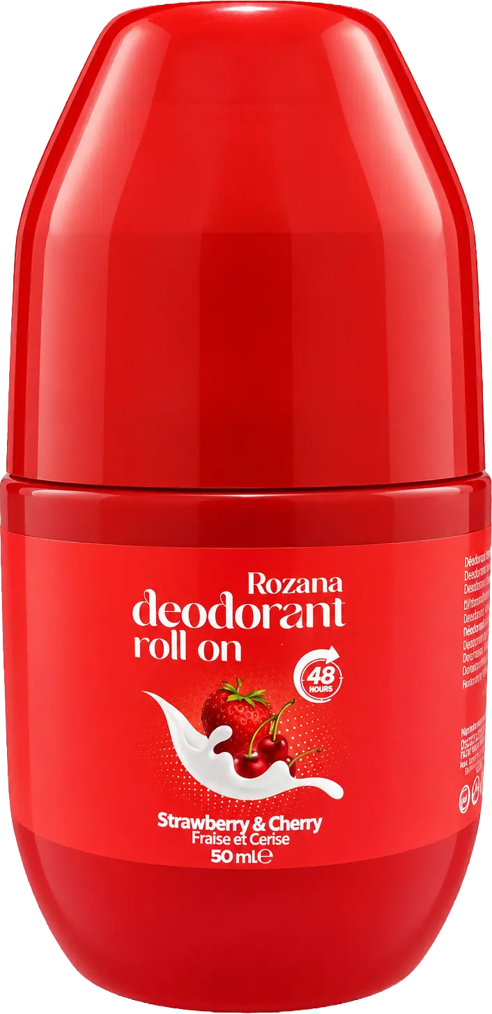 ROZANA DEODORANT ROLL ON 48 HOURS – STRAWBERRY & CHERRY