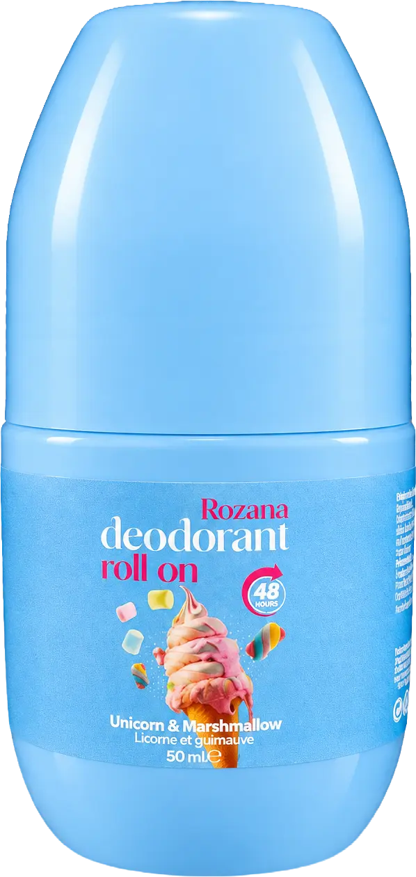 ROZANA DEODORANT ROLL ON 48 HOURS – UNICORN & MARSHMALLOW