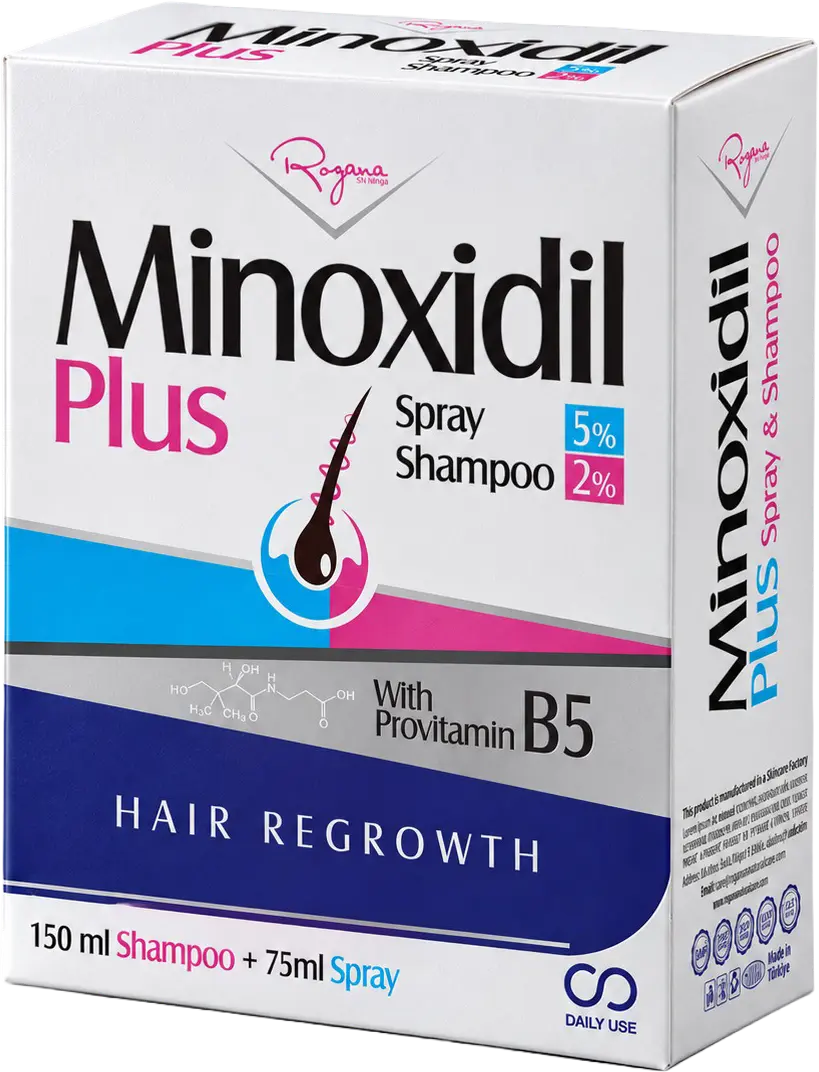 ROZANA MINOXIDIL HAIR SPRAY 5% + SHAMPOO 2% – (75 mL + 150 mL)