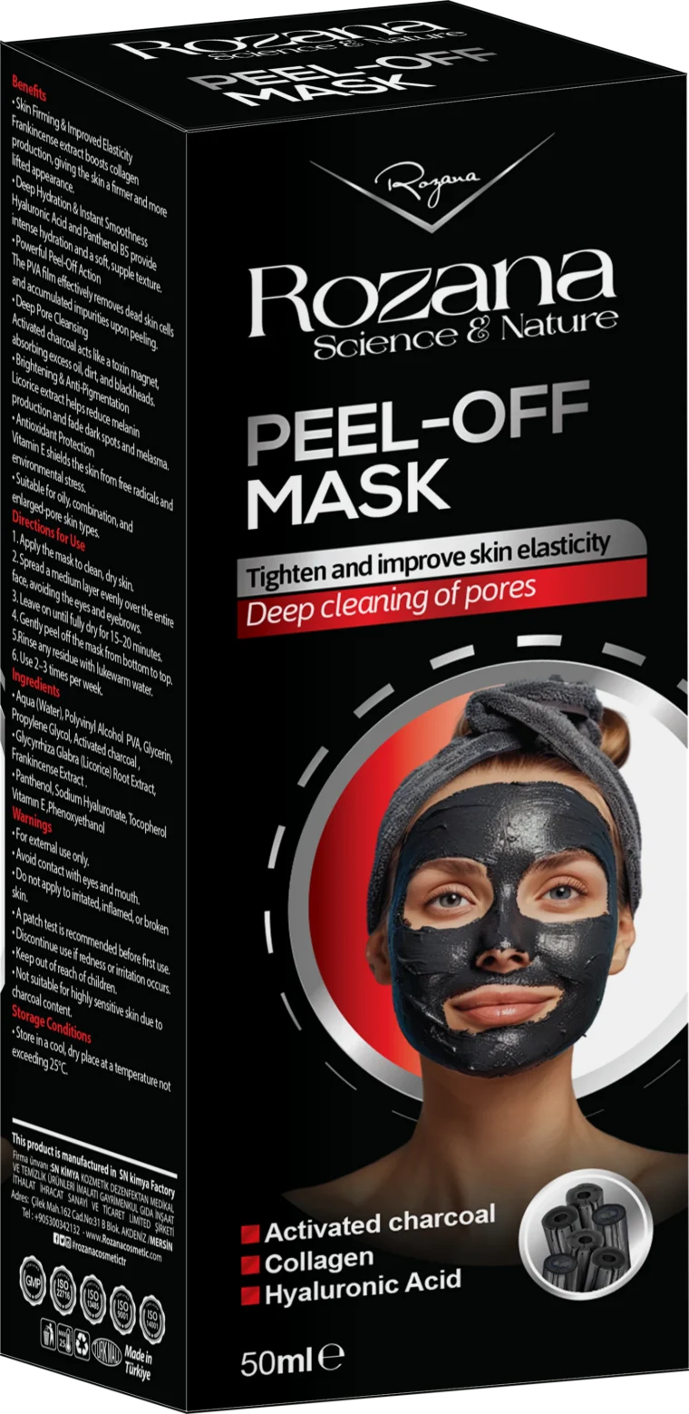 ROZANA PEEL-OFF MASK – ACTIVATED CHARCOAL