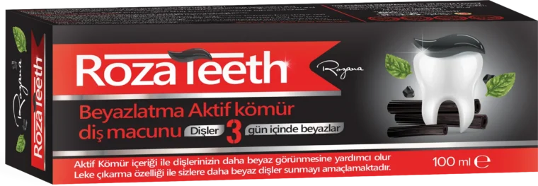 ROZA TEETH TOOTHPASTE CHARCOAL – 100 mL