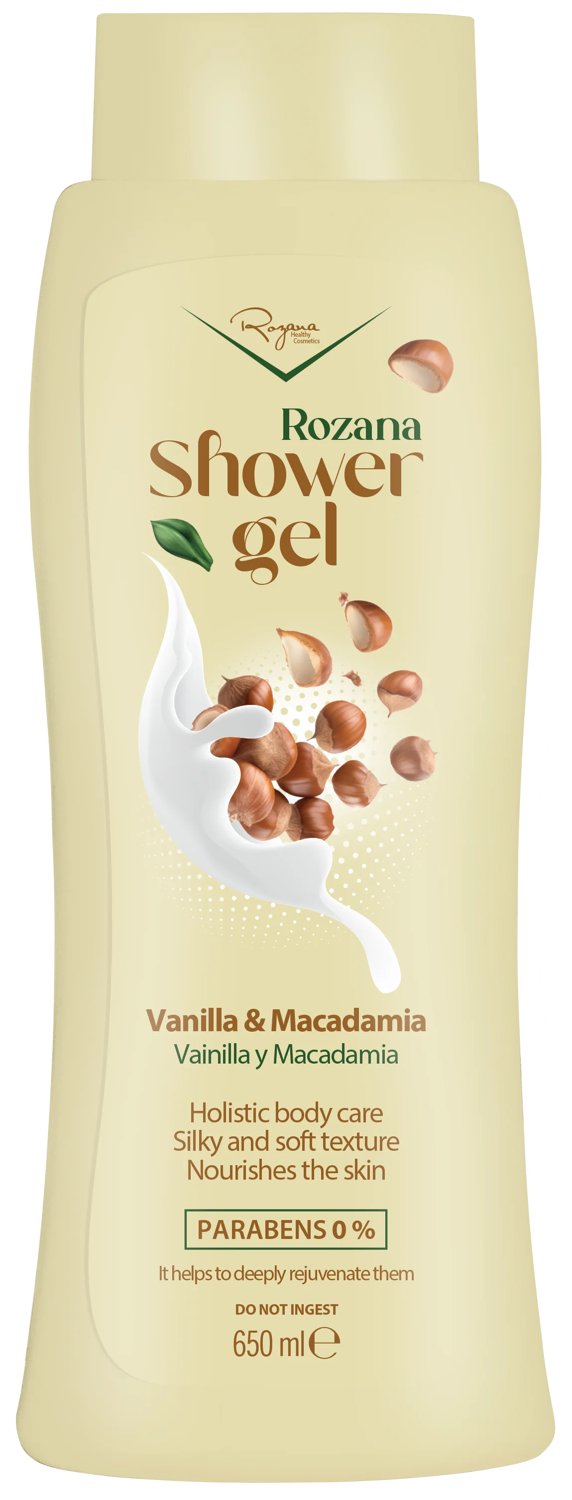 ROZANA SHOWER GEL – VANILLA & MACADAMIA