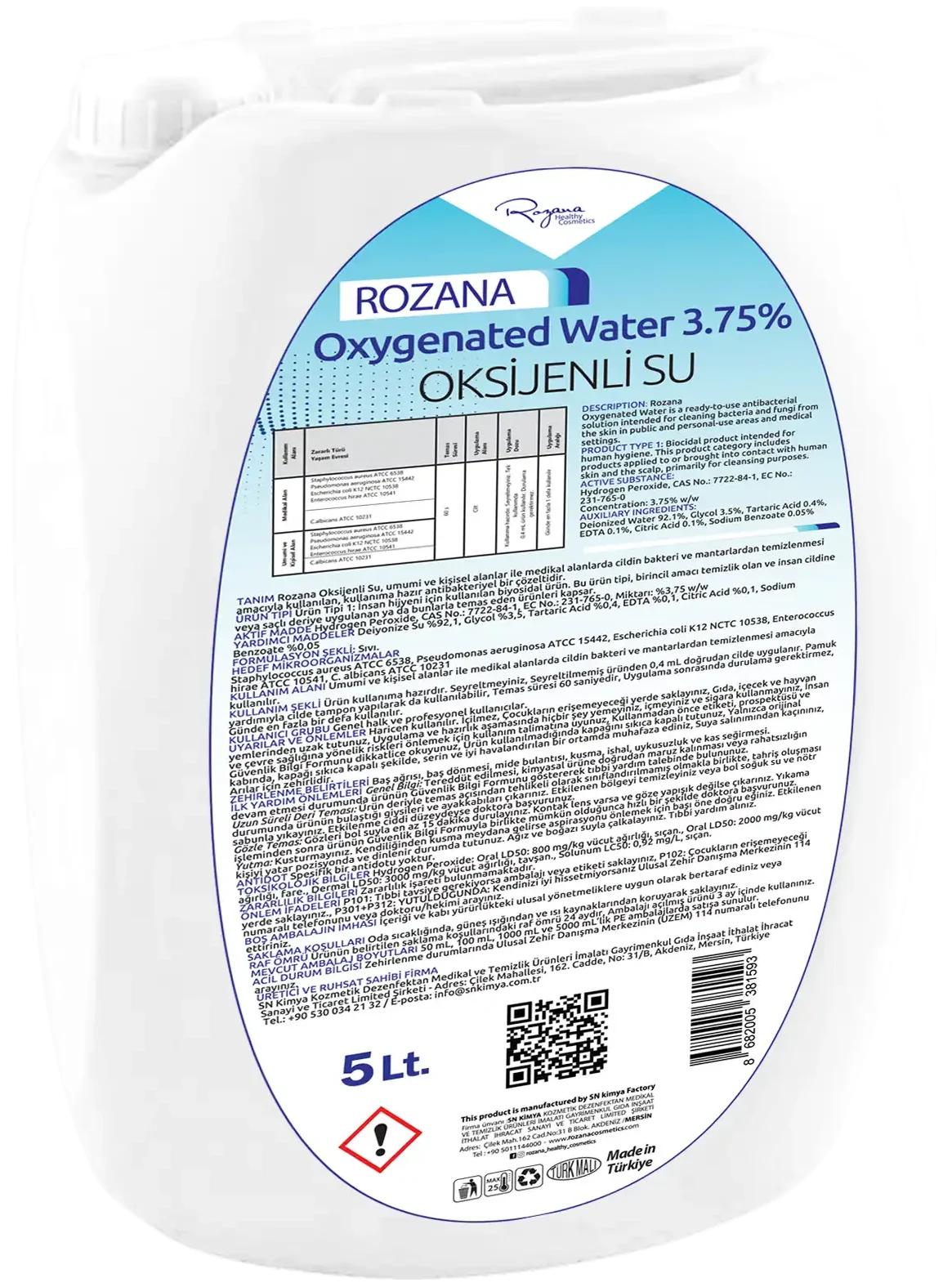 ROZANA OXYGENATED WATER 5L